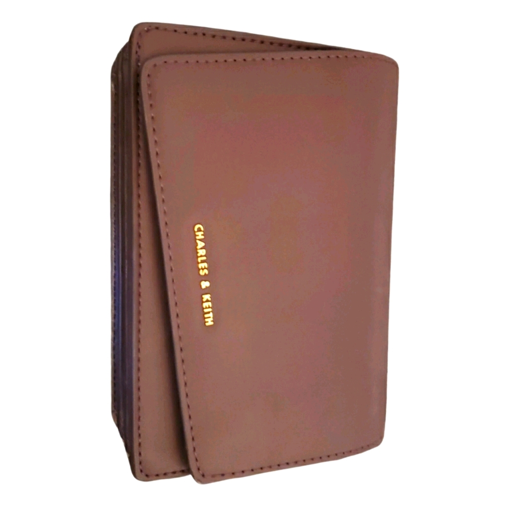 Charles and Keith burgundy crossbody bag